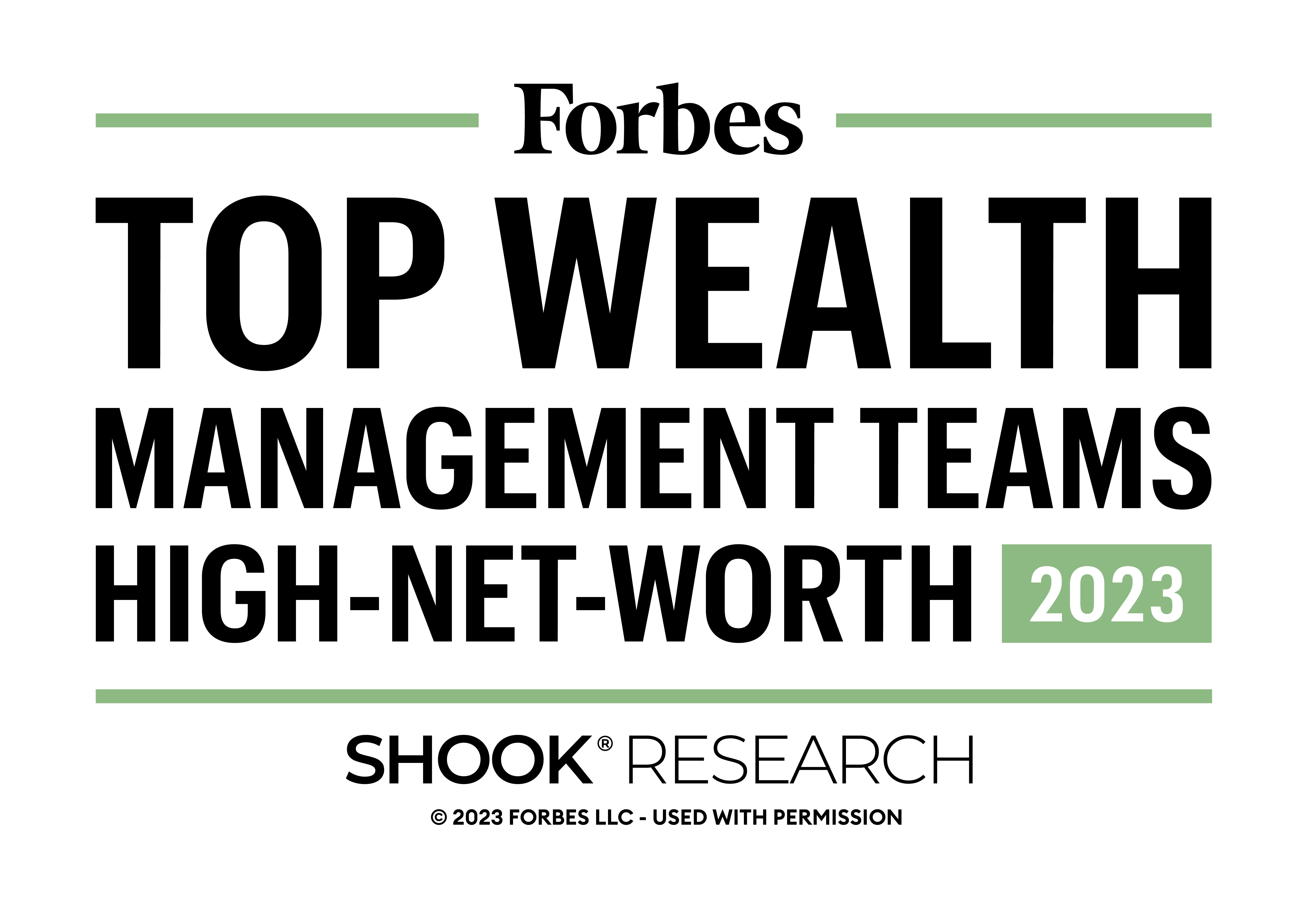Named on the Forbes AMERICA'S TOP WEALTH MANAGEMENT TEAMS HIGH NET WORTH list
